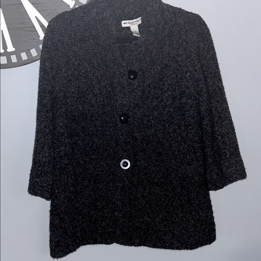 David Brooks gray 3/4 sleeve cardigan size 1X
